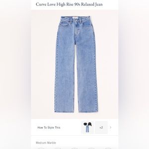 Abercrombie & Fitch Curve Love High Rise 90s Relaxed Jean